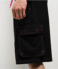 A.LAB Bass Black Cargo Board Shorts