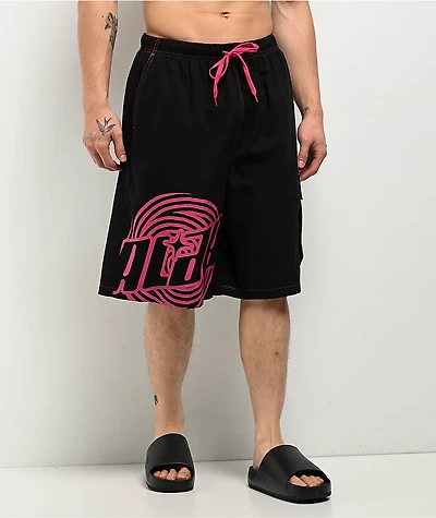 A.LAB Bass Black Cargo Board Shorts