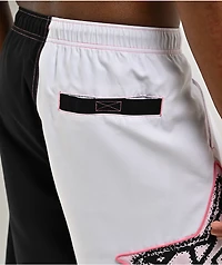 A.LAB Bass Star Piped White & Black Board Shorts