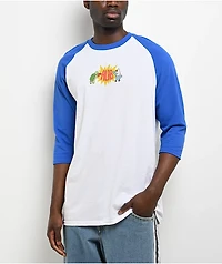 A.LAB Boxing Jerry White & Blue Three Quarter Sleeve T-Shirt