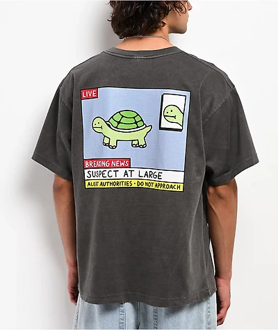 A.LAB Breaking News Vintage Grey T-Shirt