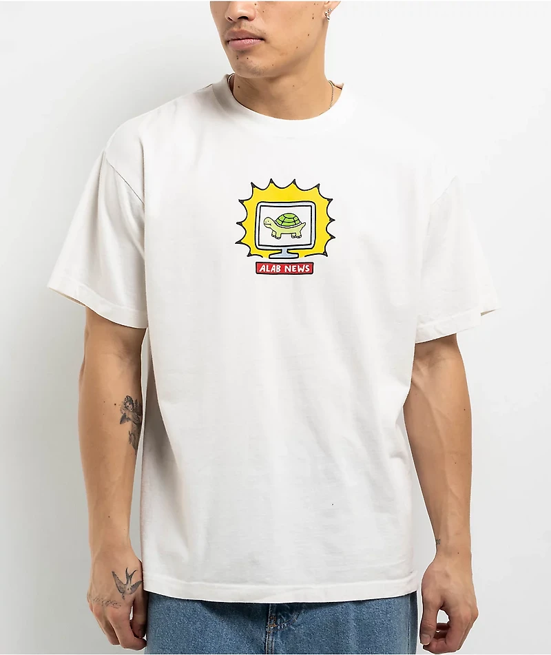 A.LAB Breaking News White T-Shirt
