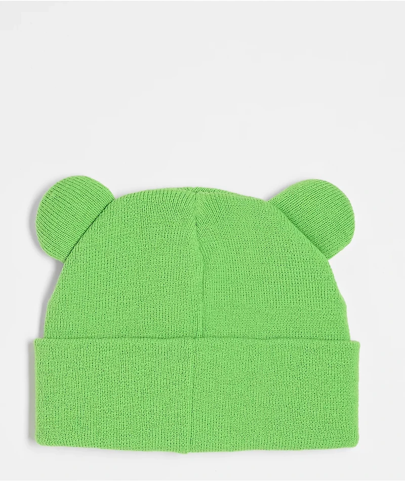 A.LAB Bright Green Frog Beanie