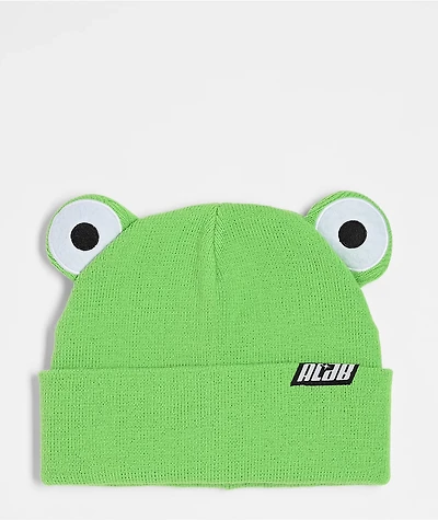 A.LAB Bright Green Frog Beanie