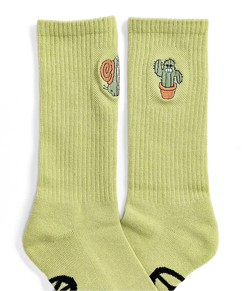 A.LAB Brush Buds Green Crew Socks