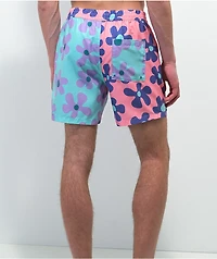 A.LAB Bum Split Pink & Blue Board Shorts