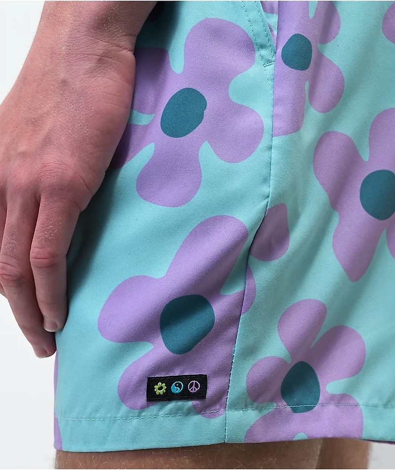 A.LAB Bum Split Pink & Blue Board Shorts