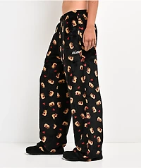 A.LAB Capybara Black Plush Lounge Pants