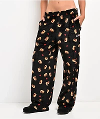 A.LAB Capybara Black Plush Lounge Pants