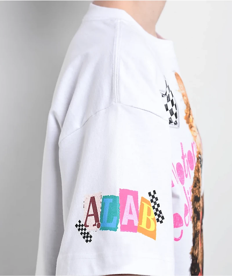 A.LAB Cat Rock White Oversized Boxy T-Shirt