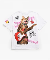 A.LAB Cat Rock White Oversized Boxy T-Shirt