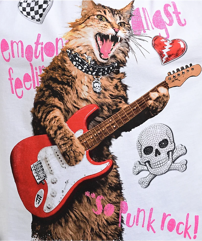 A.LAB Cat Rock White Oversized T-Shirt