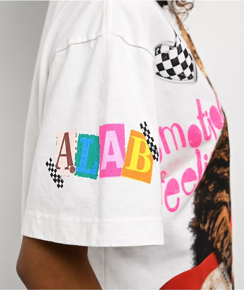 A.LAB Cat Rock White Oversized T-Shirt