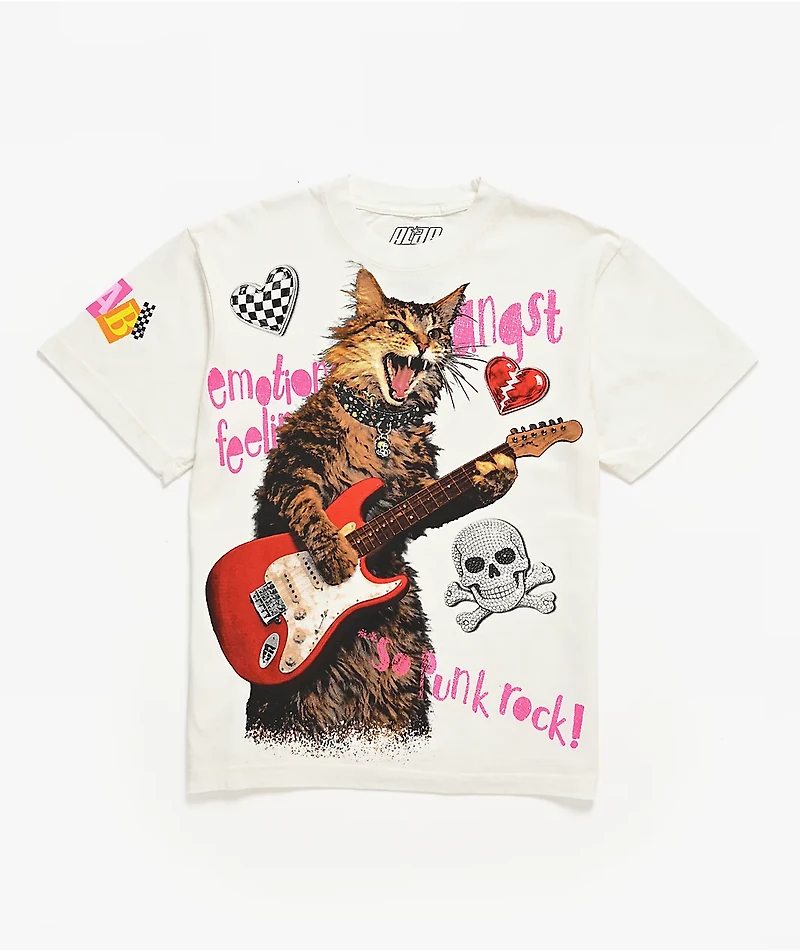 A.LAB Cat Rock White Oversized T-Shirt
