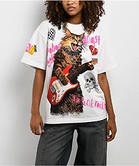 A.LAB Cat Rock White Oversized T-Shirt