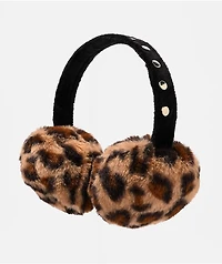 A.LAB Cheetah Print Fuzzy Ear Muffs