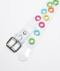 A.LAB Clear & Rainbow Grommet Belt