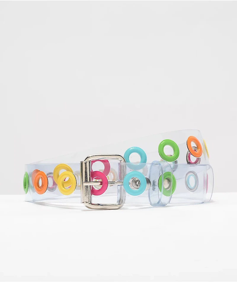 A.LAB Clear & Rainbow Grommet Belt