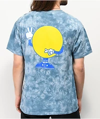 A.LAB Come Peace Blue Wash T-Shirt