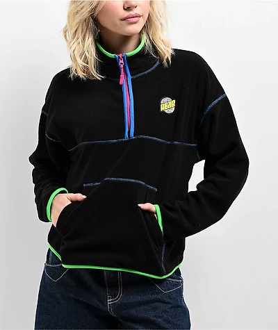 A.LAB Cozie Tech Black Quarter Zip Fleece