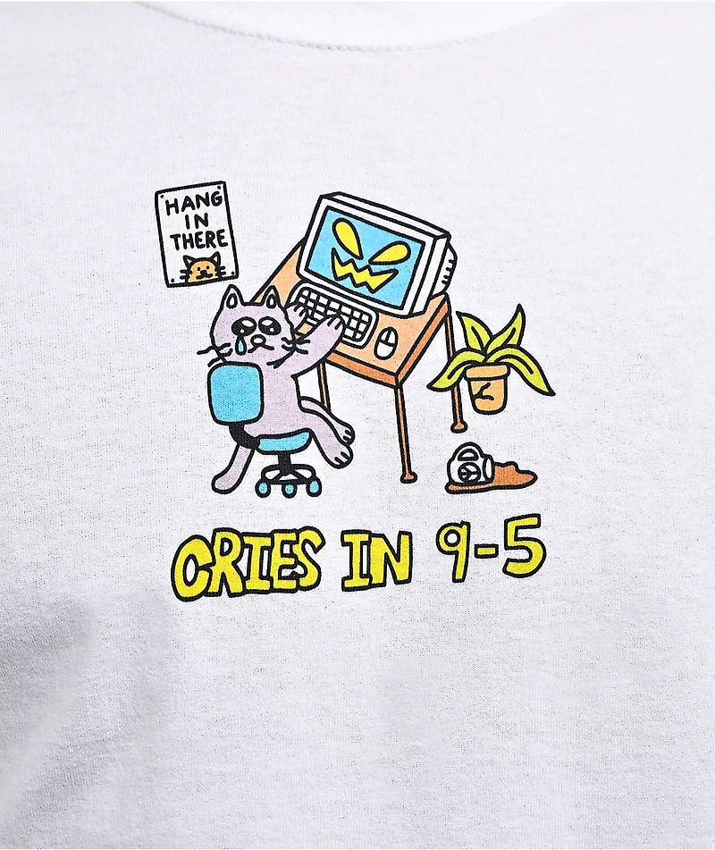 A.LAB Cries In 9-5 White T-Shirt