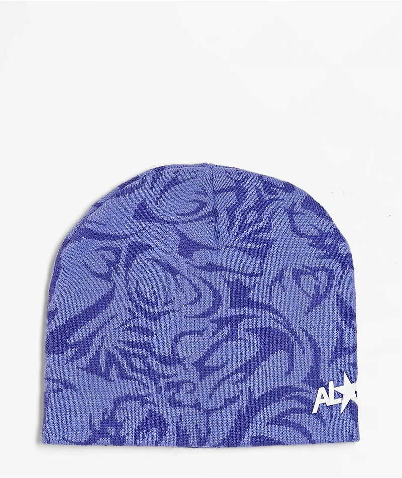 A.LAB Cyber Sig Purple Skully Beanie