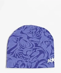 A.LAB Cyber Sig Purple Skully Beanie