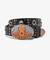 A.LAB Desert Flame Rhinestone Black Belt