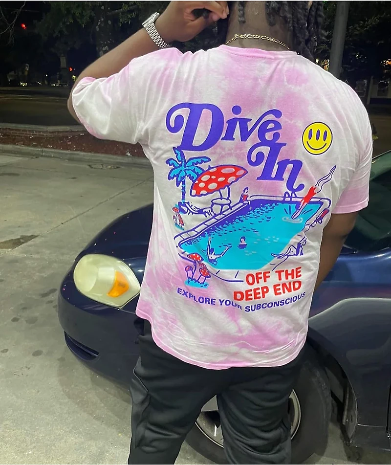 A.LAB Dive Pink Tie Dye T-Shirt