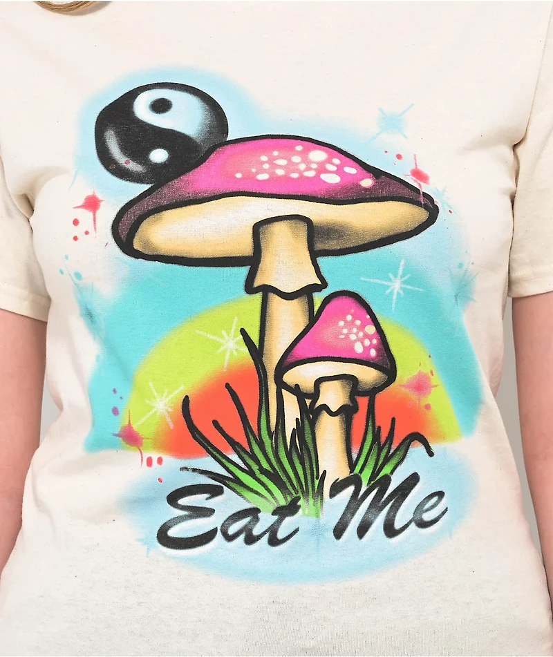 A.LAB Eat Me Mushroom Cream T-Shirt