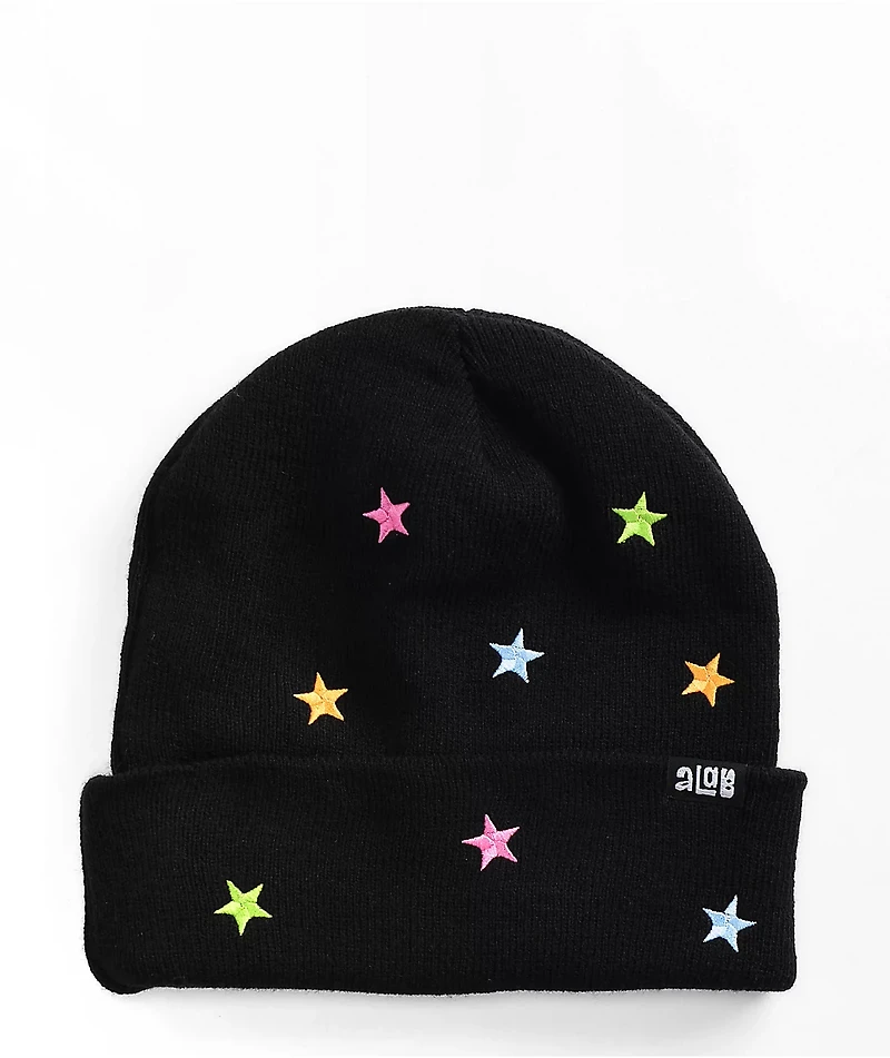 A.LAB Ellison Star Black Beanie