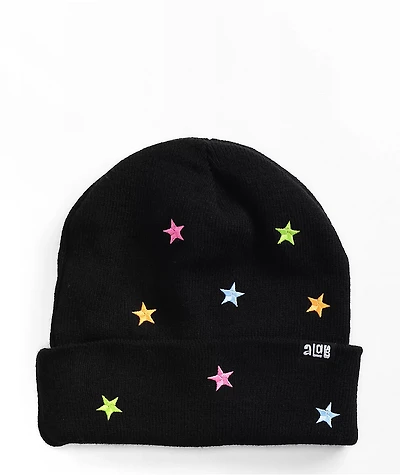 A.LAB Ellison Star Black Beanie