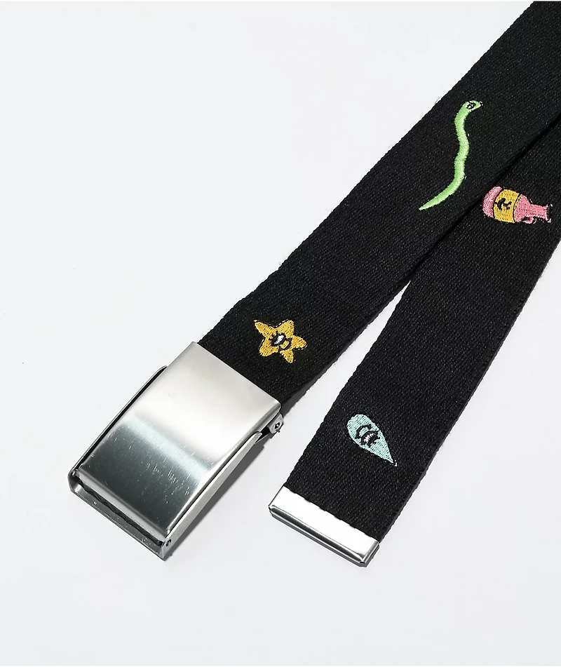 A.LAB Elvy Banter Girls Black Web Belt