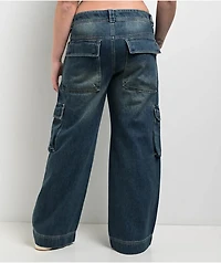 A.LAB Ether Blue Cargo Loose Jeans