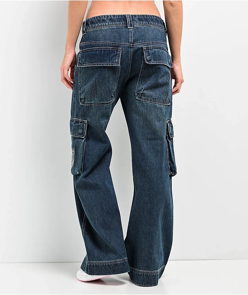A.LAB Ether Blue Cargo Loose Jeans