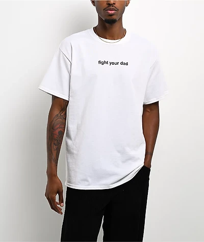 A.LAB Fight Your Dad White T-Shirt