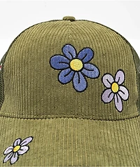 A.LAB Florens Green Corduroy Trucker Hat