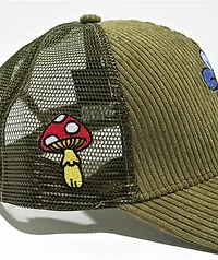 A.LAB Florens Green Corduroy Trucker Hat