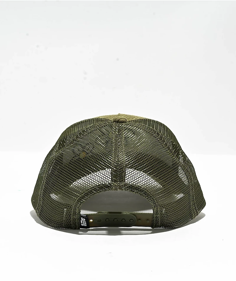A.LAB Florens Green Corduroy Trucker Hat