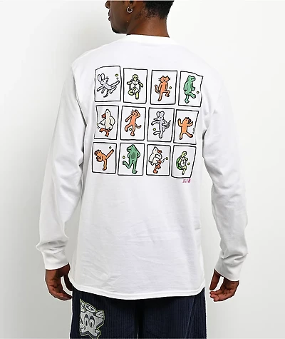 A.LAB Footbag White Long Sleeve T-Shirt