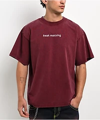 A.LAB Freak Maxxing Red Wash Boxy T-Shirt