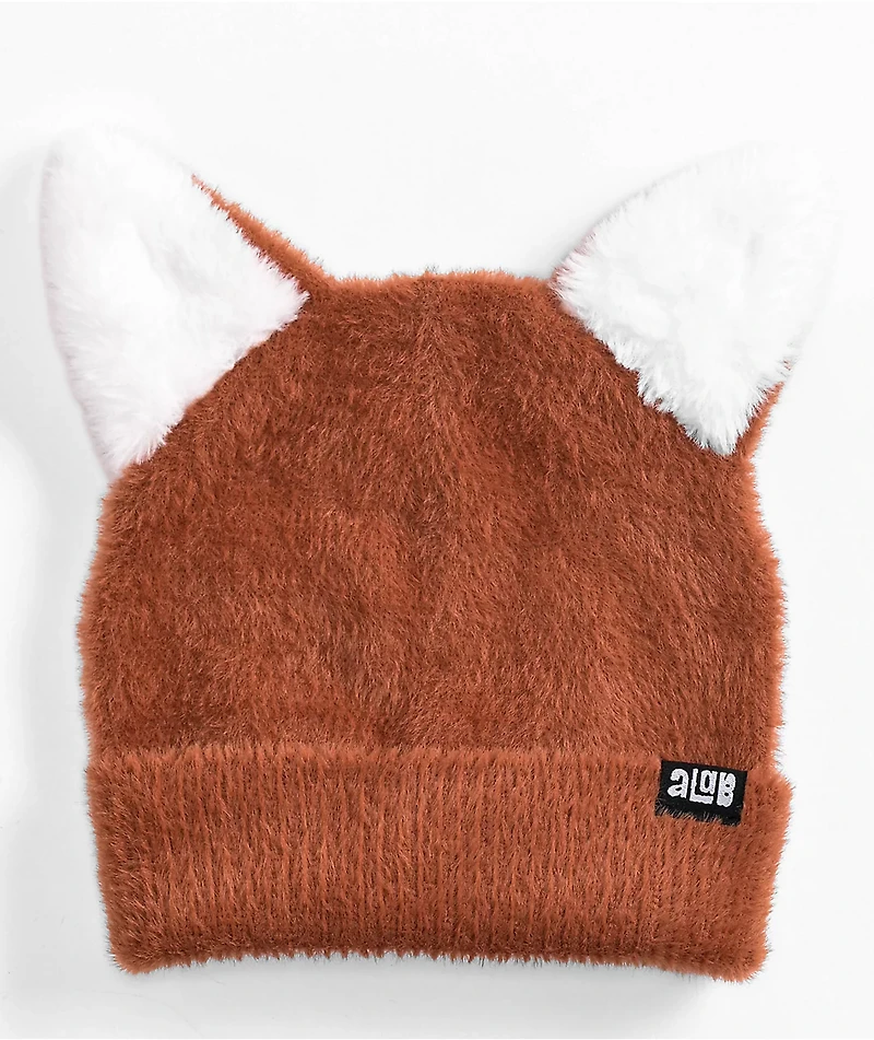 A.LAB Fuzzy Fox Brown Beanie