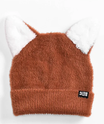 A.LAB Fuzzy Fox Brown Beanie