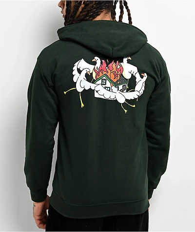 A.LAB Goose Law Dark Green Zip Hoodie
