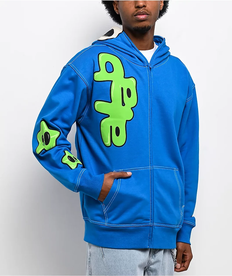 A.LAB Hidden Human Blue Zip Hoodie