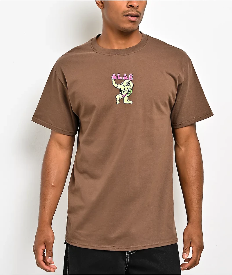 A.LAB Hit The Gym Brown T-Shirt