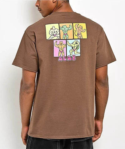 A.LAB Hit The Gym Brown T-Shirt
