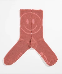 A.LAB Huzzle Red Fuzzy Crew Socks