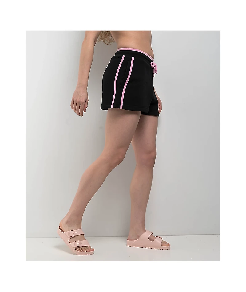 A.LAB Jana Hibiscus Black Sweat Shorts