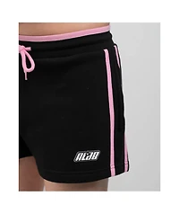 A.LAB Jana Hibiscus Black Sweat Shorts